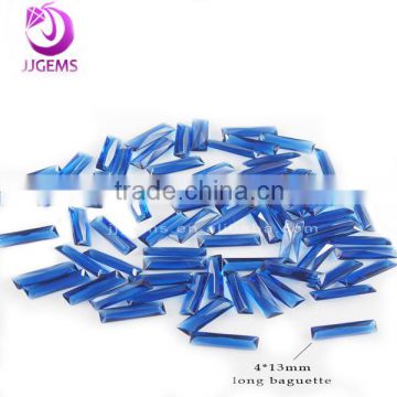 synthetic baguette sapphire decorative glass gems diamond