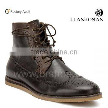 New trend high ankle lace up boots for men