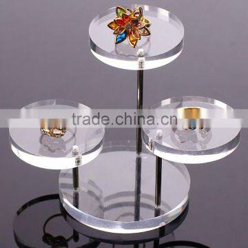 Necklace Bracelet Round Clear Acrylic Jewelry Table Holder