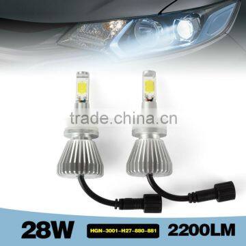 professional led car headlight bulb 28W 2200LM H27 880 881 in auto lighting system