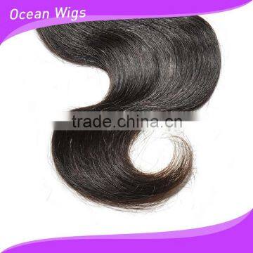 Virgin Hair Bundles With Lace Closure, Body Wave, Natural Color
