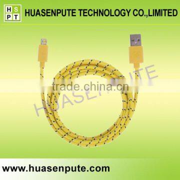 Fabric Braided USB Cable for Mobile Phone, Wholesale Braided USB Cable for iPhone 6 Cable