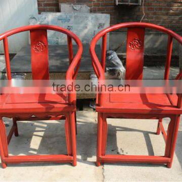 commercial furniture, antique pine wood red chair