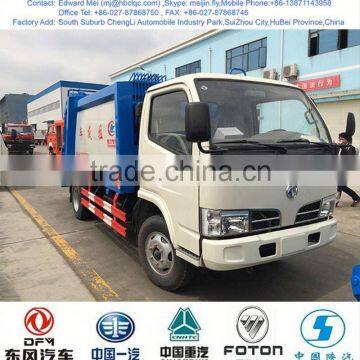 Famous Dongfeng Garbage Compactor Truck, 3 Wheel Garbage Truck photo-5