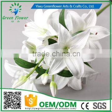 2016 Wholesale 5 Heads Multicolor Artificial Flowers Lily Real Touch Bouquet Wedding Bridal Home Declarative Flowers photo-4