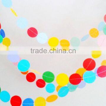 Paper Garland for party wedding favors,Round decorative Paper Garland