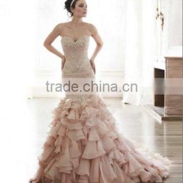 Embroidered Bridal Gowns Most Popular Design Ruffle Organza Bridal Gowns Designs