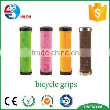 Bicycle Handlebar Grips Double Lock on Locking Aluminum Grips