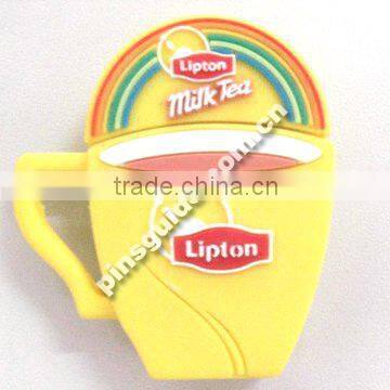 Promotion Personalised Logo PVC Fridge Magnet Cup For Advertisement