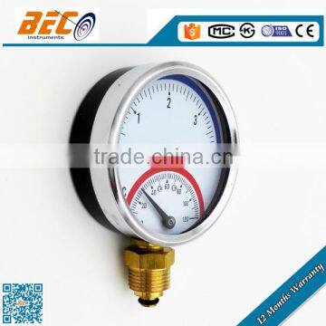 Paintd steel case temperature Pressure Gauge with CE and ISO9001 certification