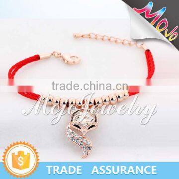 2015 New Fashion Red Cord Clasp Anchor Charm Bracelet for Sale