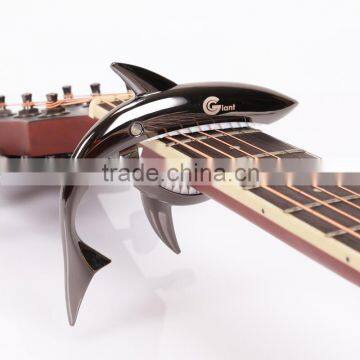 New Arrival Guitar accessories Shark Design Metal Guitar Capo For Wooden Folk Guitar