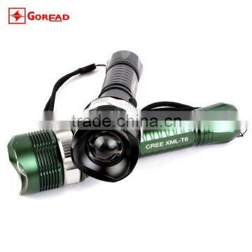 GOREAD A8T High bright rechargeable focusable XML T6 LED flashlight
