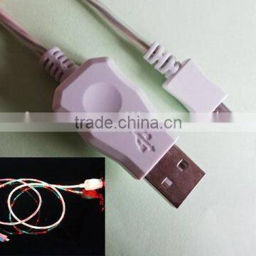 Factory Wholesale Charging and Data Dual Color Led Micro Cable photo-2