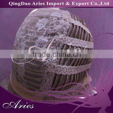 2013 Top grade peruvian hair adjustable weaving cap wig