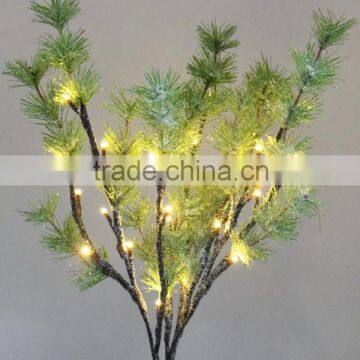 snow covered pine christmas lights