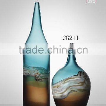 Glass Vase Unique Shape Home Decor photo-3