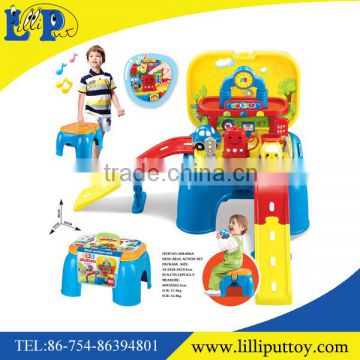 Interesting Chair Storge Track Gas Station Game Toys Play Set