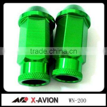 Green color aluminum wheel lug nuts