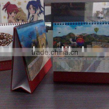 Lenticular desk calender with 3D effect