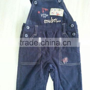 boy romper soft cotton kids denim overalls emb suspender jeans