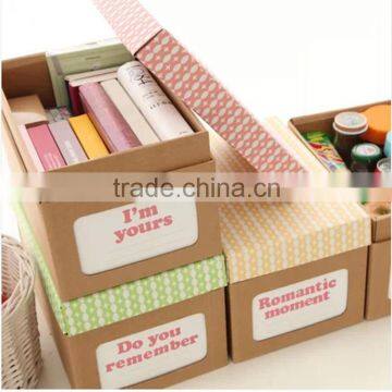 2015 High quality custom printed empty paper packing shoe box