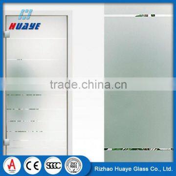 China Manufacturer low price decorative toughened frosted glass sheet