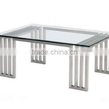 tempered glass top SUS304# polished stainless steel frame CC-4104