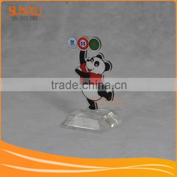 Custom Printing Laser Cutting Panda Shaped Acrylic Trophy