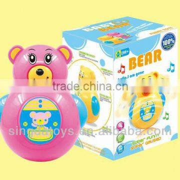 688 Electric muisc tumbler pink bear electrical toy