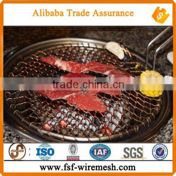 Barbecue wire mesh,bbq grill grates wire mesh,stainless steel bbq crimped mesh