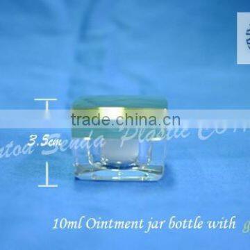 10g square cream jars, plastic bottle cosmetics containers, empty acrylic powder bottle