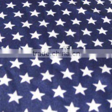 White Five-pointed Star on Dark Blue Polyester Satin Spandex Print Swimwear photo-6