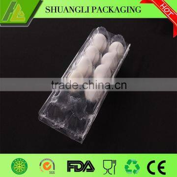 12 Holes clear transparent plastic egg cartons for sale