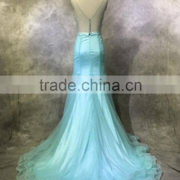 Guangzhou Factory Real Sample Latest Strapless Long Prom Dress photo-4