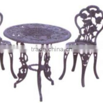 Patio wrought iron outdoor table and chairs garden bench