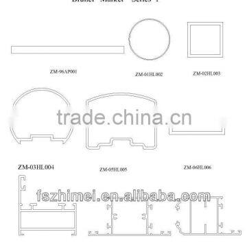 Customed-design 6063 T5 aluminum extrusion profile/profil aluminium