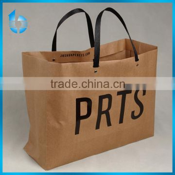 Promotion custom recyclable cheapest paper hand bag with black handle printing shopping bag