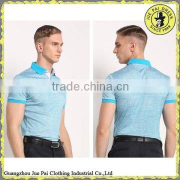 Linen Cotton Custom Fit Contrast Collar Men's Polo Shirts photo-4