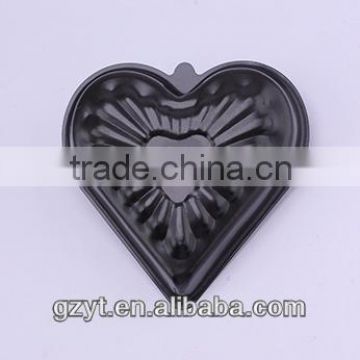 Non stick heart shaped aluminum cake molds