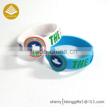 Factory wholesale make name rubber band bracelet wrist band glow in dark