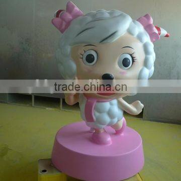 fiberglass cartoon sheep sculpture statue