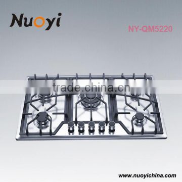 Stainless steel panel of 5 burner triangle gas stoves trivet china gas hob