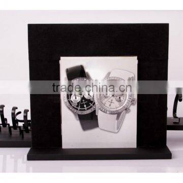 OEM Wooden Watch Display Stand With Brown Baker Lacquered Watch Window Display photo-3