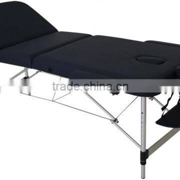 Attractive popular 3 section portable Aluminum massage table with full accessories