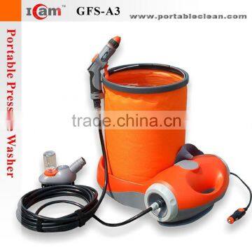 GFS-A3-12V Portable car cleaning set with 15L folding bucket