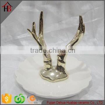 deer head crafts ceramic decoration home