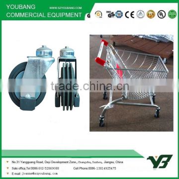 4 inch hand shopping trolley caster wheel for supermarket