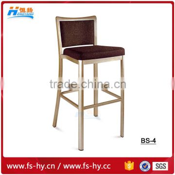 wholesale rose gold leather wooden bar stool chair with footrest covers BS-4