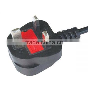 BS approval 13A fuse power cord with BS 1363 plug